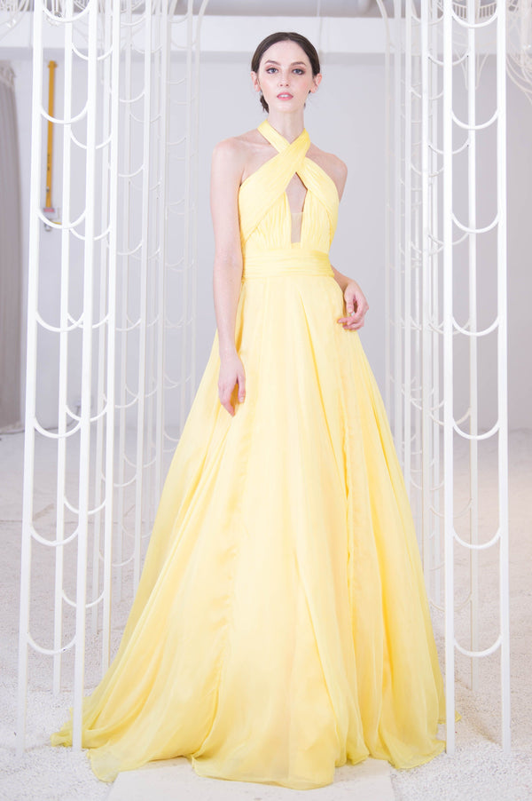 J Dusk to Dawn Yellow Gown