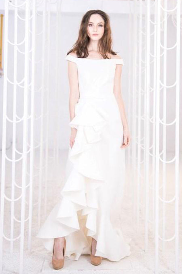 J Peony White Off Shoulder Dress