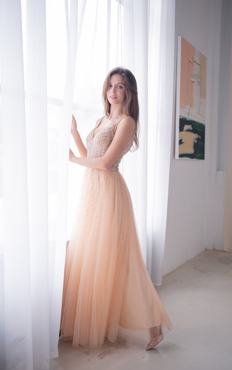 Lite Golden Lining Crystal Gown