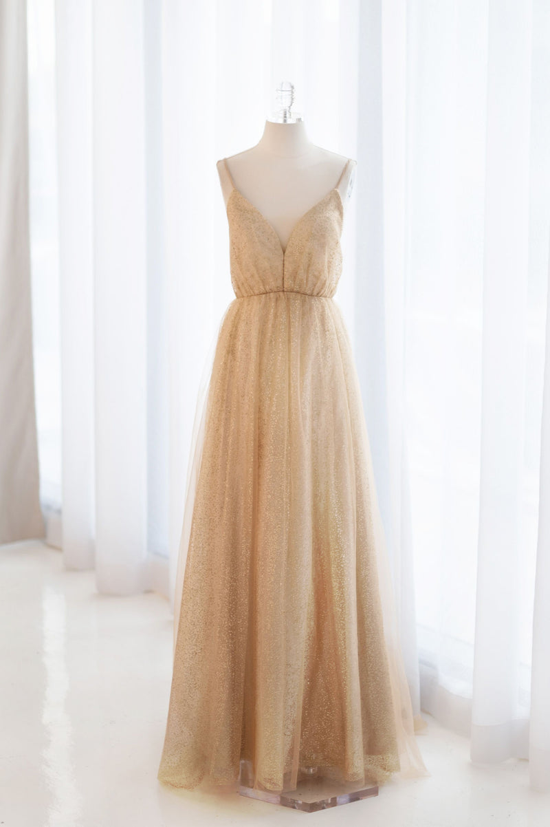 Lite Grace Backless Gold Gown