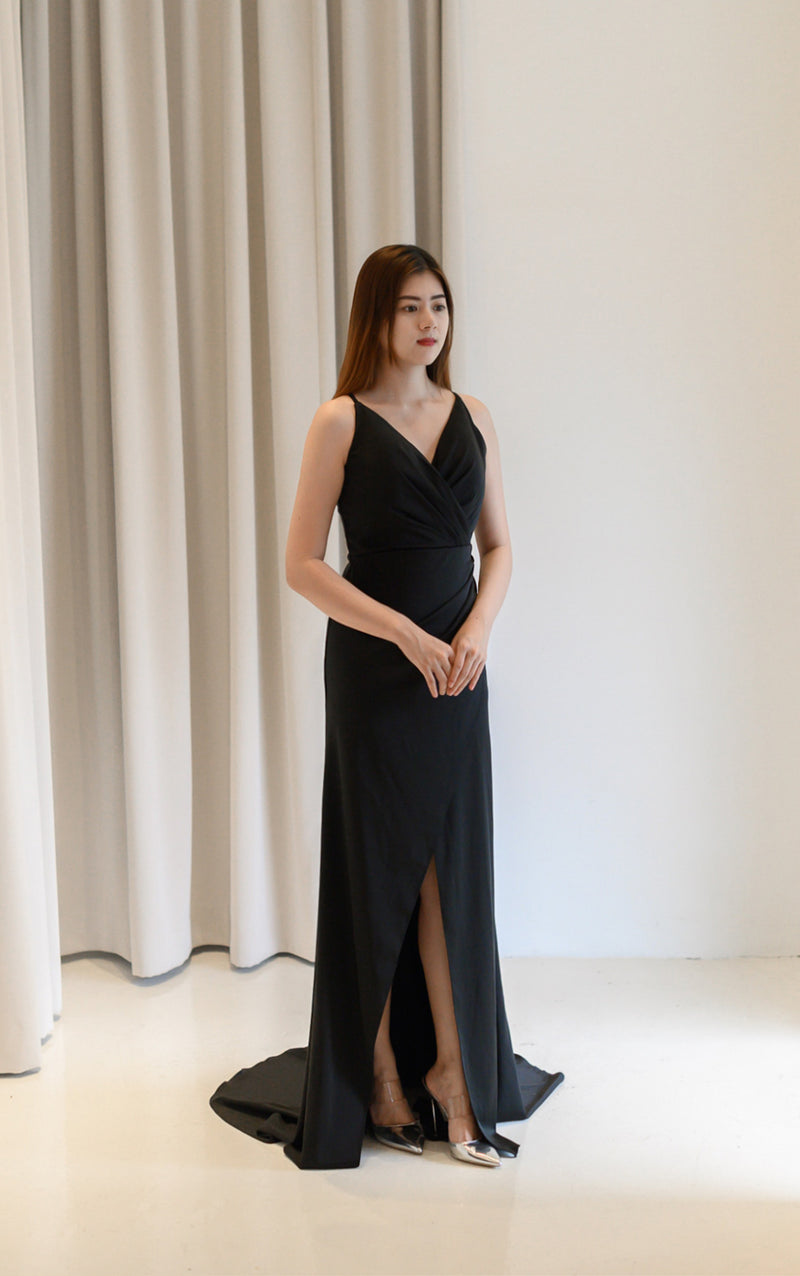 Black Cotton Silk Indian Gown and Black Cotton Silk Designer Gown Online  Shopping