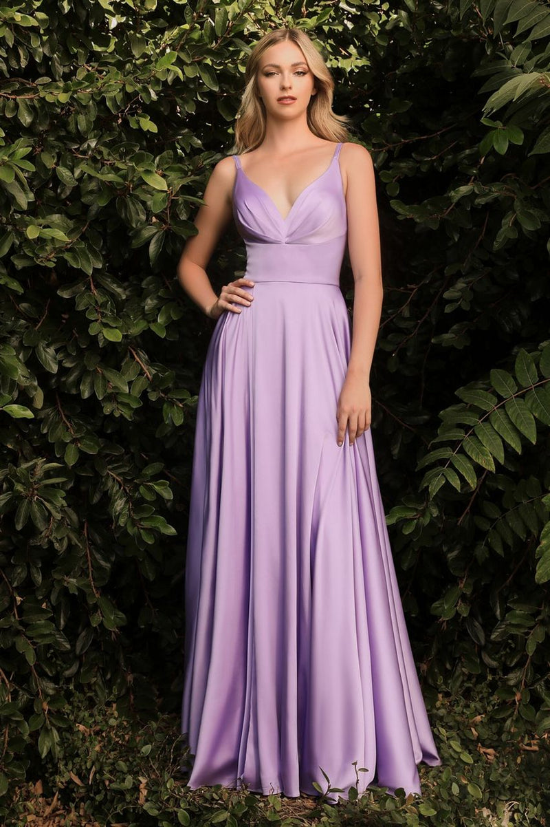 CD Gia Lavender Satin Gown