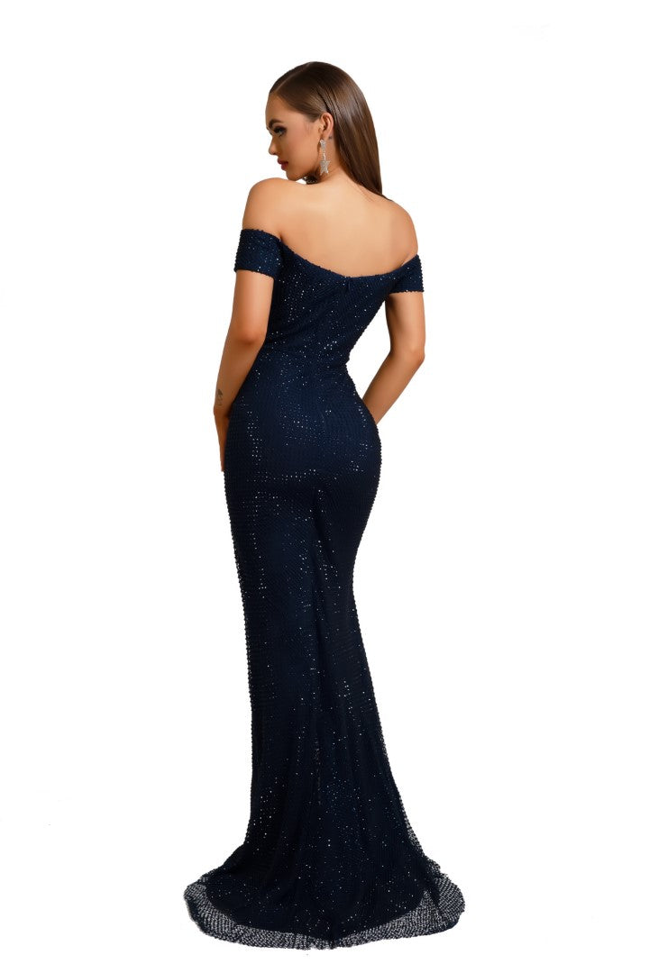 PS Crystal Stone Navy Gown