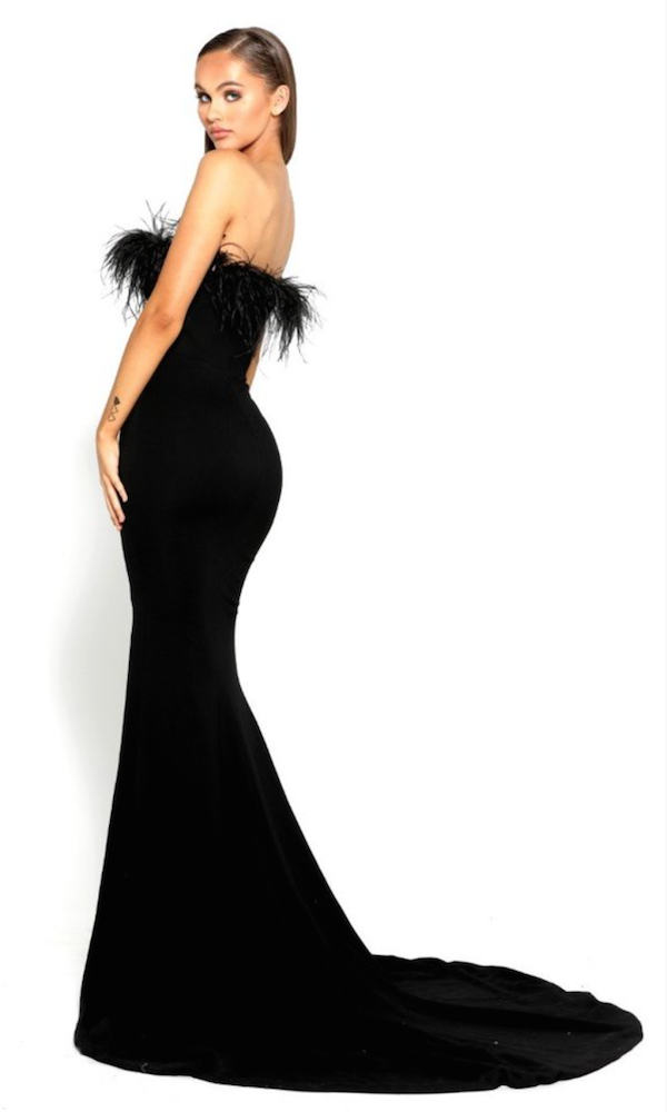 PS Furry Black Gown