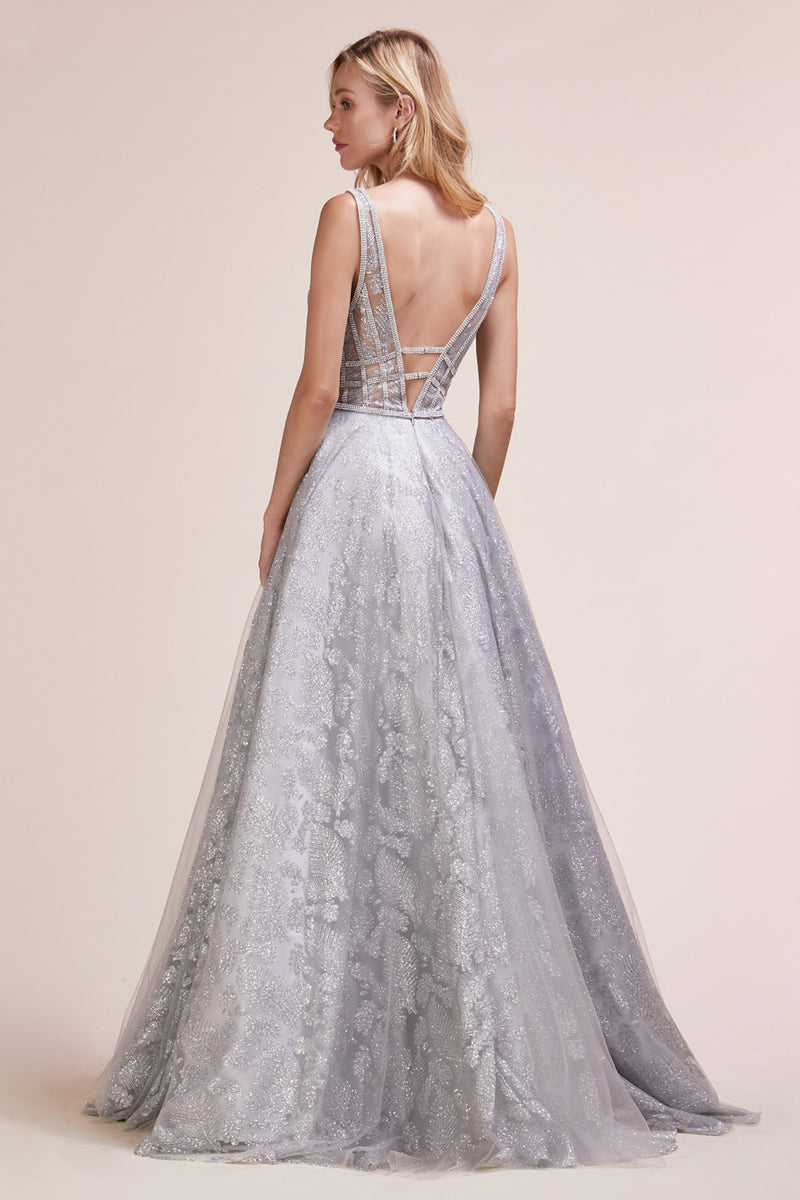 AL Crystal Cage Silver Gown