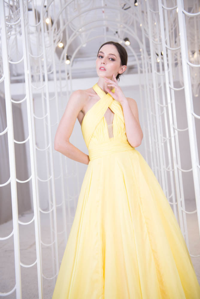 J Dusk to Dawn Yellow Gown