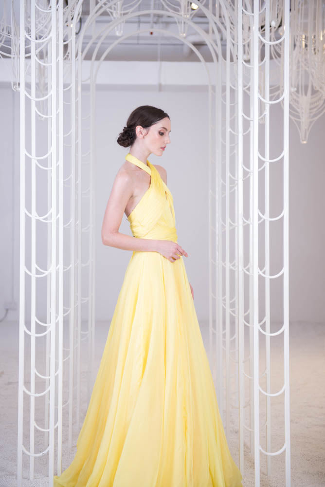 J Dusk to Dawn Yellow Gown