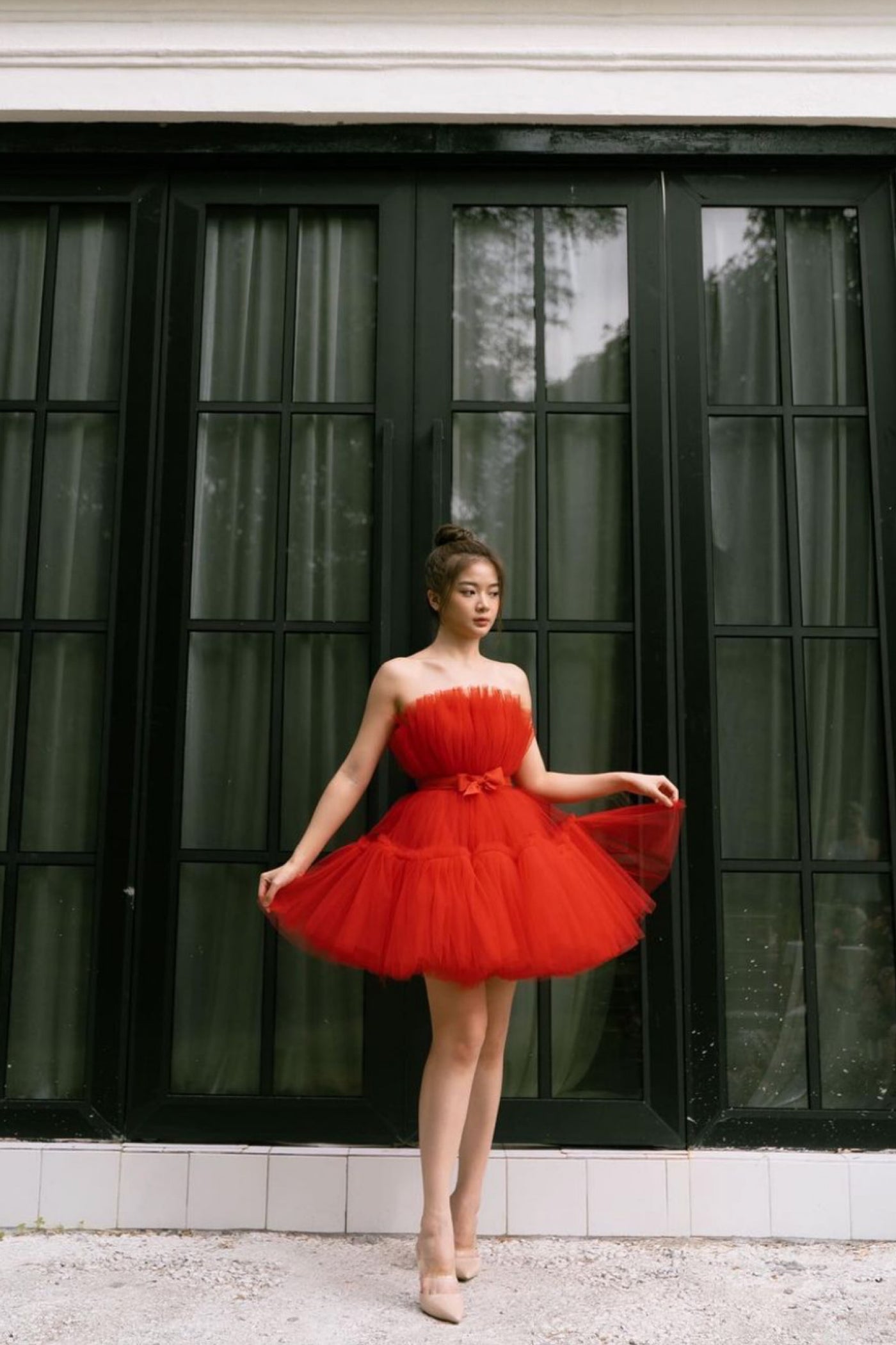 Barbie Tulle Red Mini Gown – GlamEdge Dress & Gown