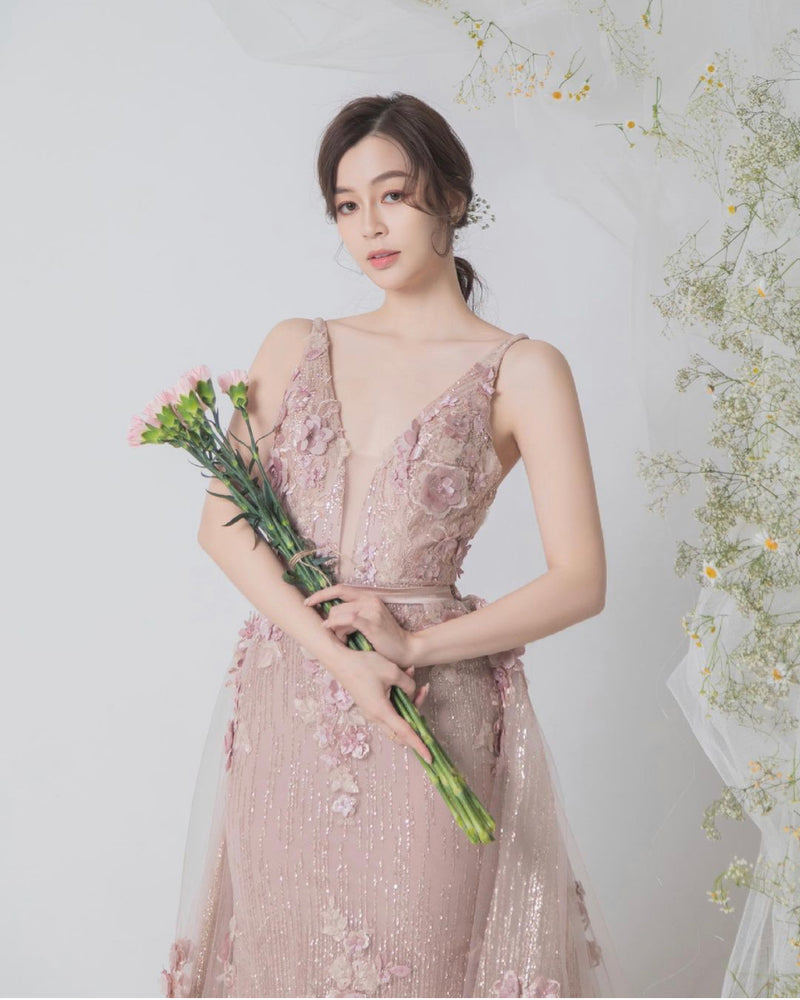 PS Rose Gold Floral Gown