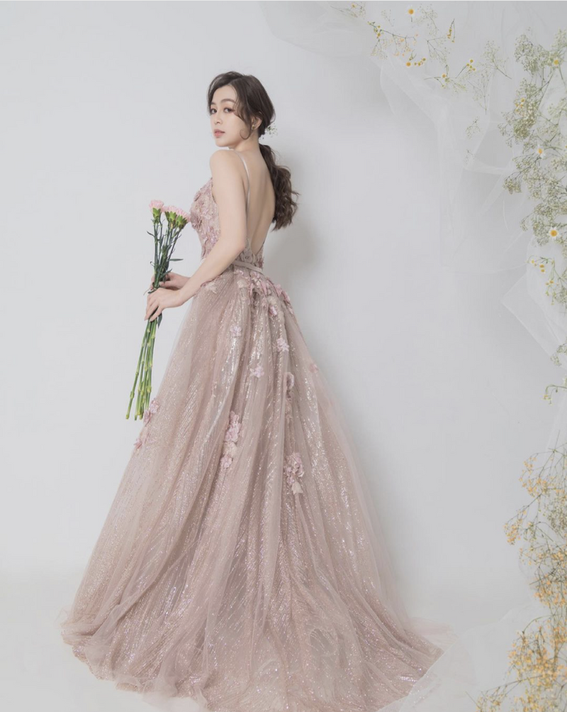 PS Rose Gold Floral Gown