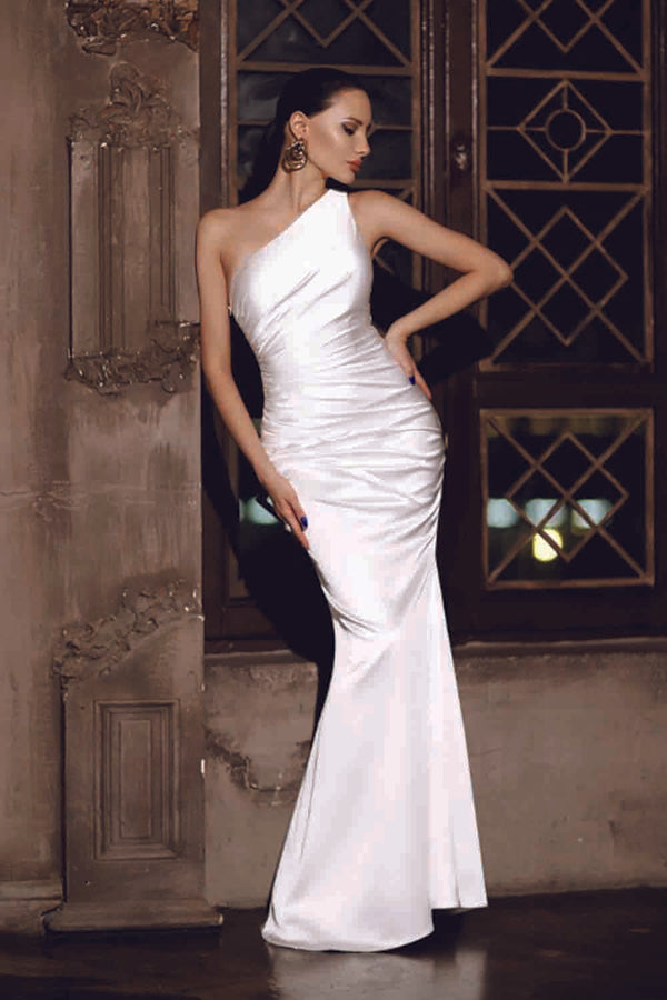 JA Chelsea Satin White Gown