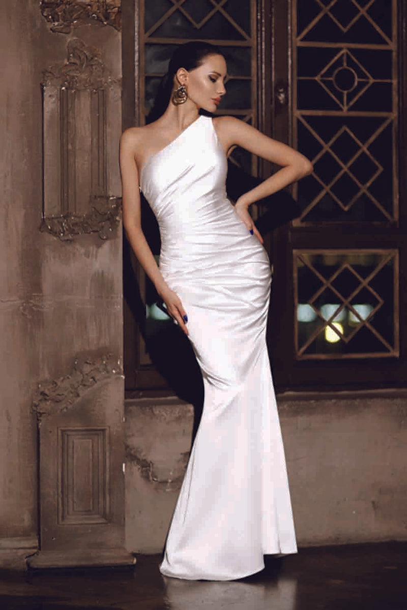 Stunning White Strapless Classy Evening Dress With Side Slits And Sweep  Train Perfect For Prom, Formal Events, And Special Occasions From  Classicalforever, $148.44 | DHgate.Com