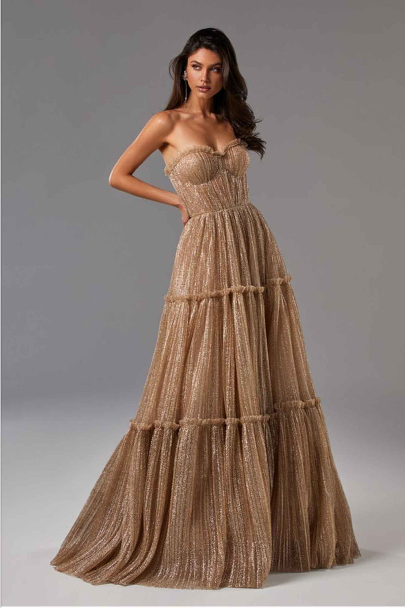 Milla Gold Sparkly Gown GlamEdge Dress & Gown Milla Gold Sparkly Gown GlamEdge Dress & Gown
