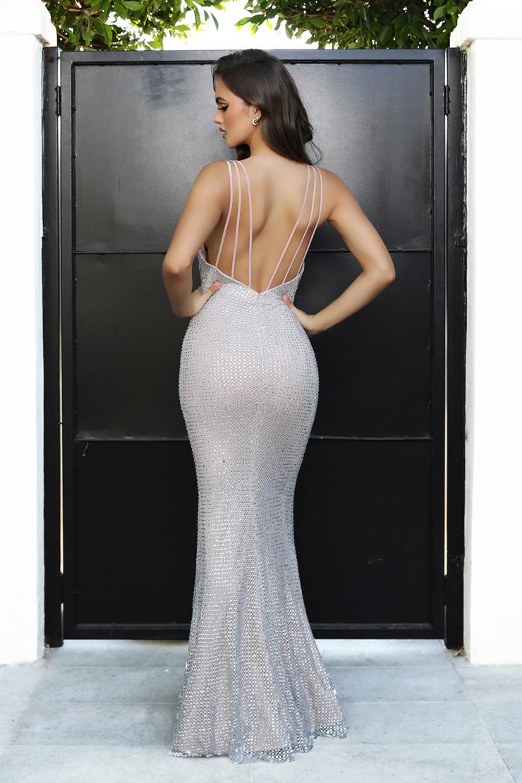 PS Silver Stone Cowl Mermaid Gown